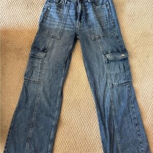 Aeropostale Women's Blue Cargo Jeans